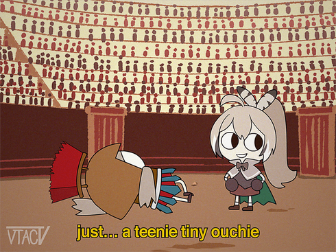 Click to watch Mumei&#39;s Hooman History: Gladiators